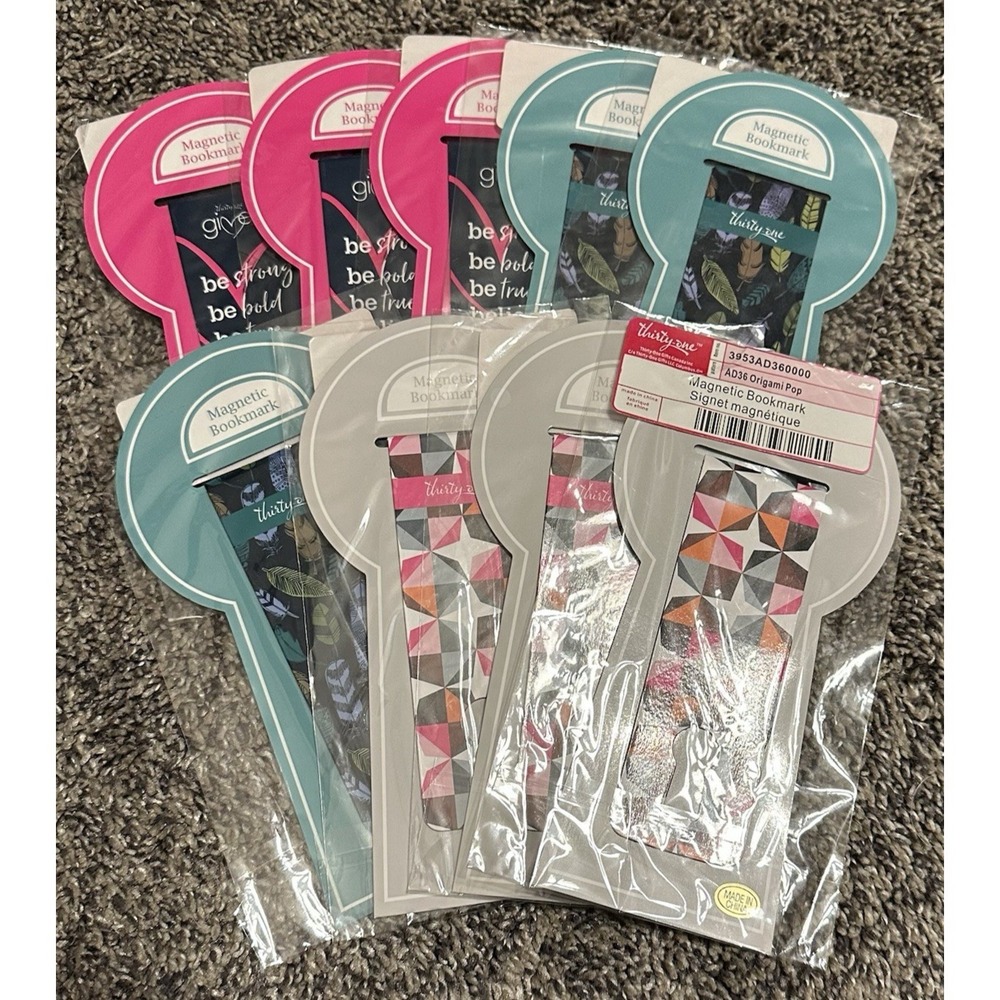 Thirty One Magnetic Bookmarks - Set Of (9)
